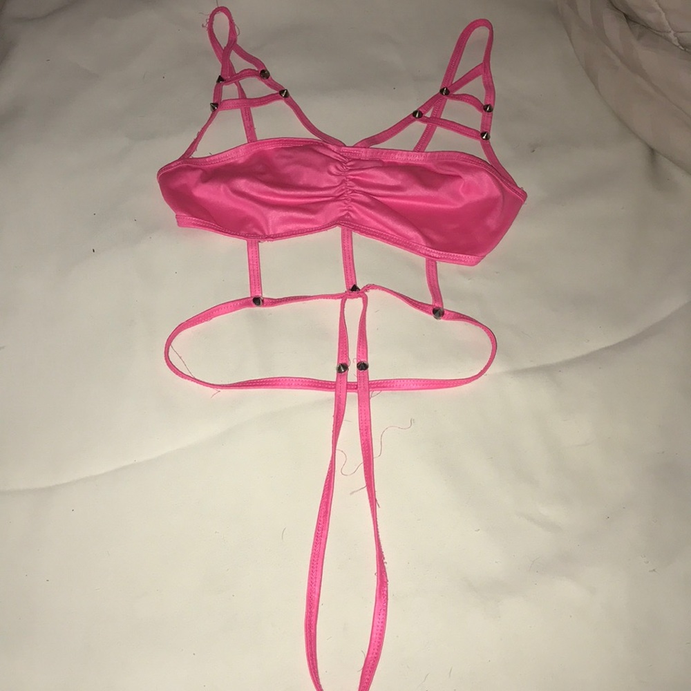 Pink exotic dancer outfit